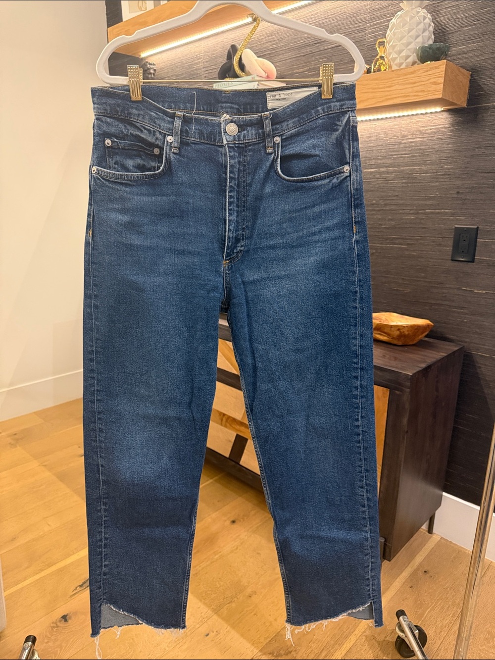 rag & bone Harlow Mid-Rise Straight Classic Women’s Blue Jeans size 32